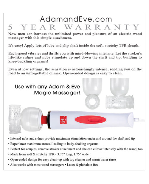 Adam & Eve Turbo Stroker Wand Attachment Magic Wands - Tophatter Daily Deals