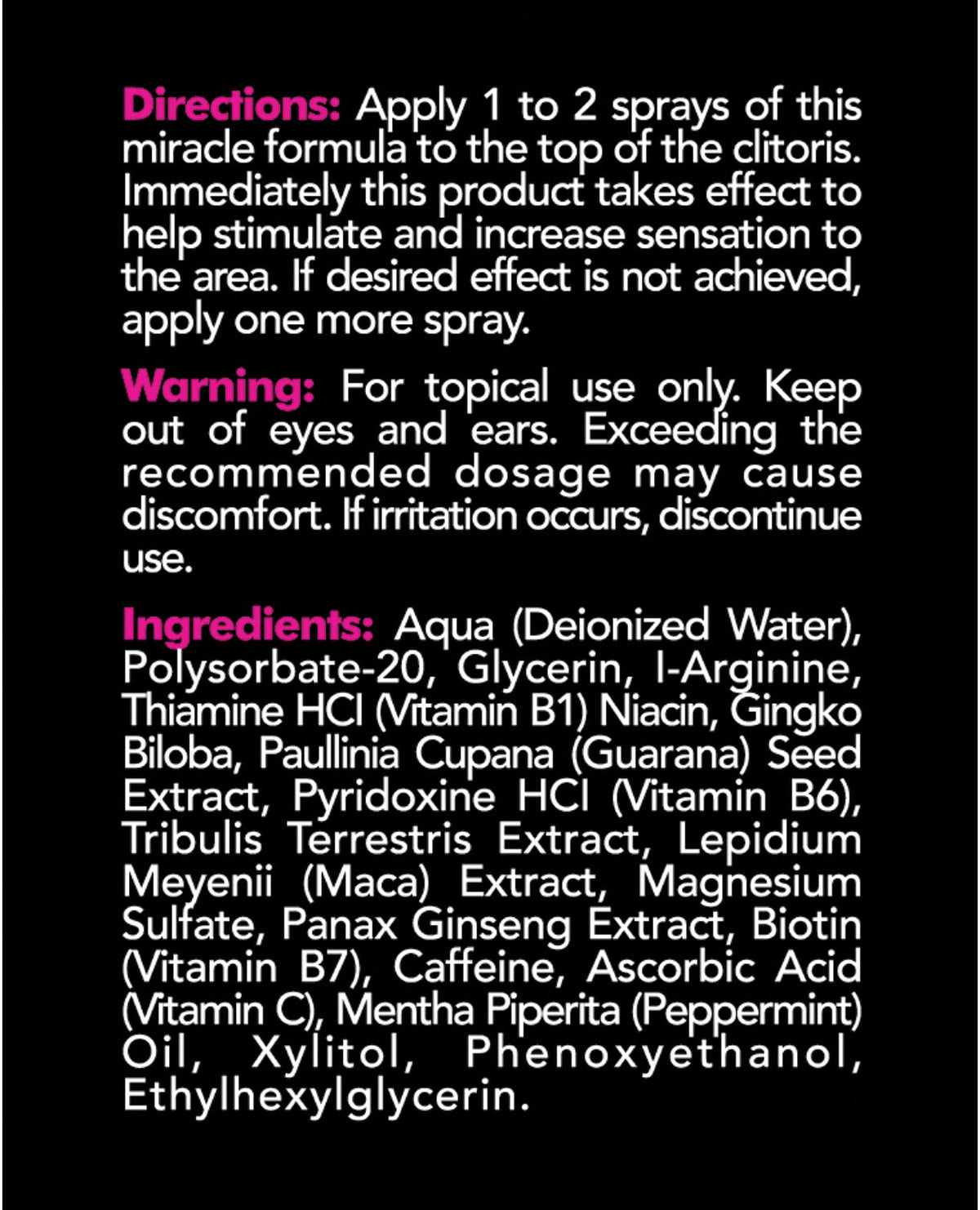 Femsation Female Stimulation Spray - 1 Oz Bottle Sexual Enhancers - Tophatter Daily Deals