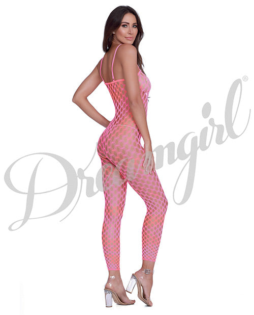 Simply Sexy Convertible Diamond Pattern Open Crotch Bodystocking - Doubles As Crop Top- Rnbw- Os All Undergarments - Tophatter Daily Deals
