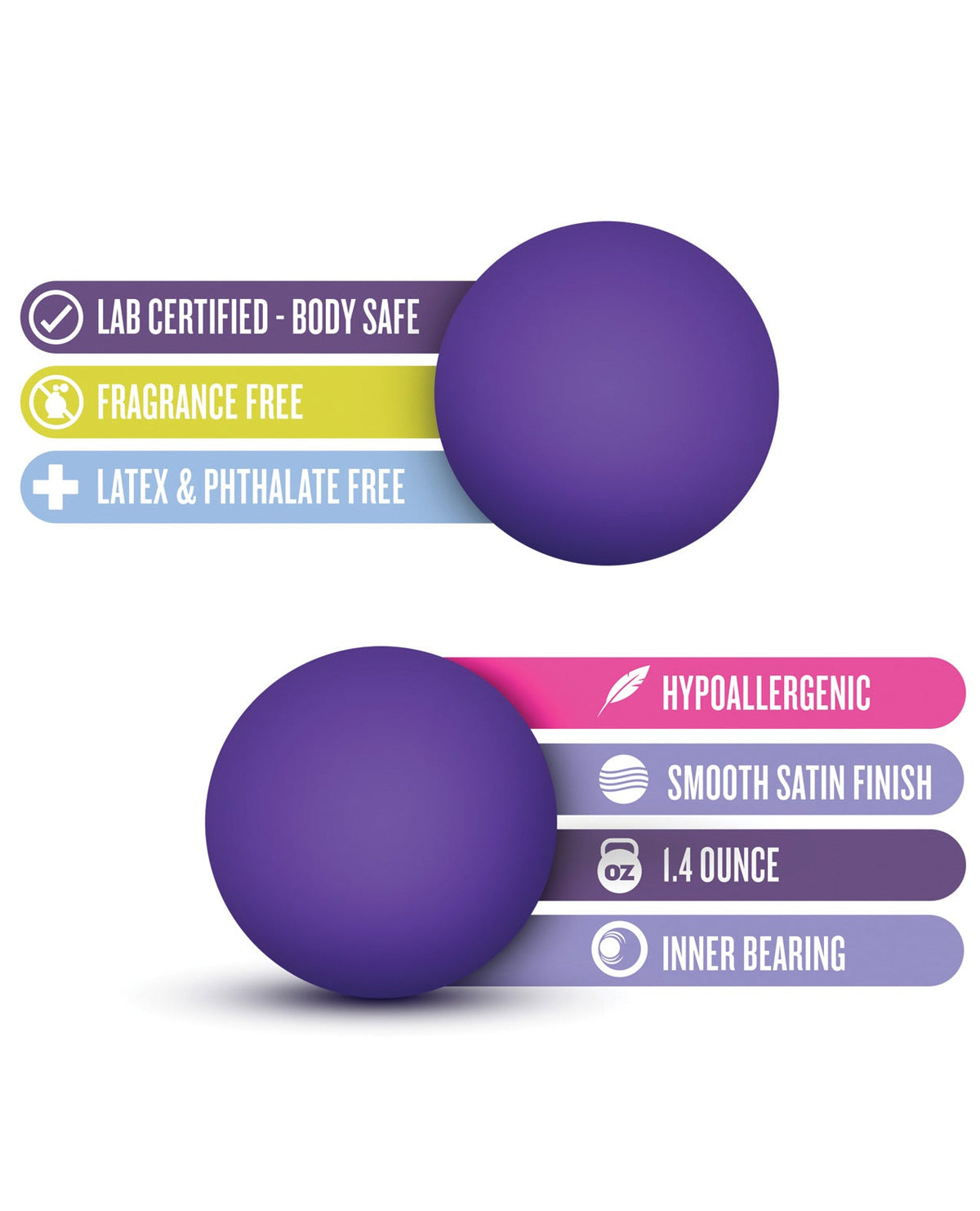 Blush Luxe Double O Advanced Kegel Balls - Purple Sexual Enhancers - Tophatter Daily Deals