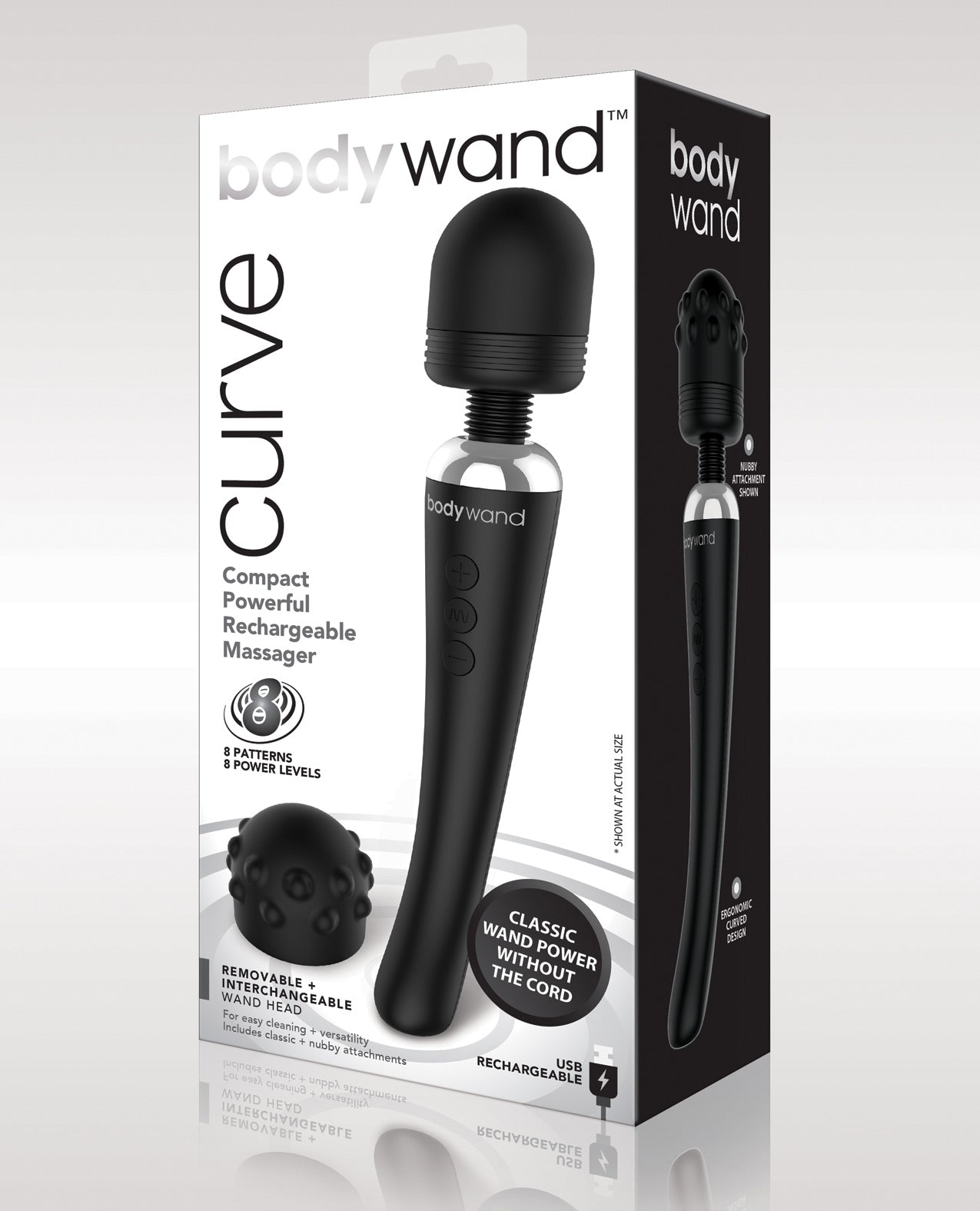 Xgen Bodywand Curve Rechargeable - Black Default Title Magic Wands - Tophatter Daily Deals