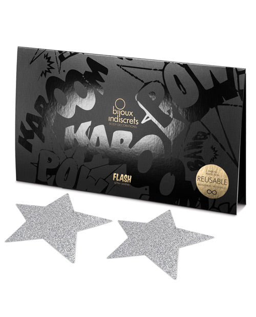 Bijoux Indiscrets Flash Star Pastie - Silver Default Title Undergarments - Tophatter Daily Deals
