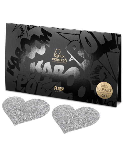 Bijoux Indiscrets Flash Heart Pastie - Silver Default Title Undergarments - Tophatter Daily Deals
