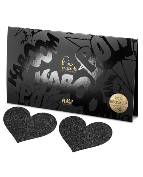 Bijoux Indiscrets Flash Heart Pastie - Black Default Title Undergarments - Tophatter Daily Deals
