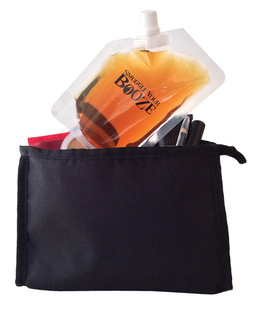 Smuggle Your Booze Cosmetic Bag Stealth Flask - Black Bachelorette & Party Supplies - Tophatter Daily Deals