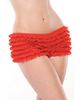 Ruffle Shorts W-back Bow Detail Red Xxl Default Title Plus Undergarments - Tophatter Daily Deals