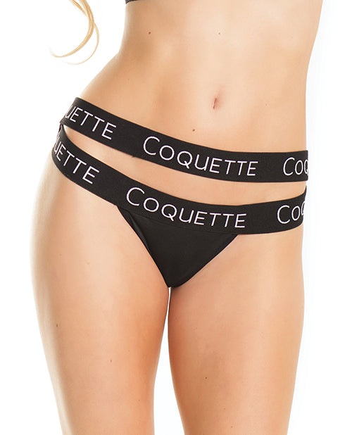 Fine Lace Back Panty W-double Strap Waistband Black O-s Default Title All Undergarments - Tophatter Daily Deals