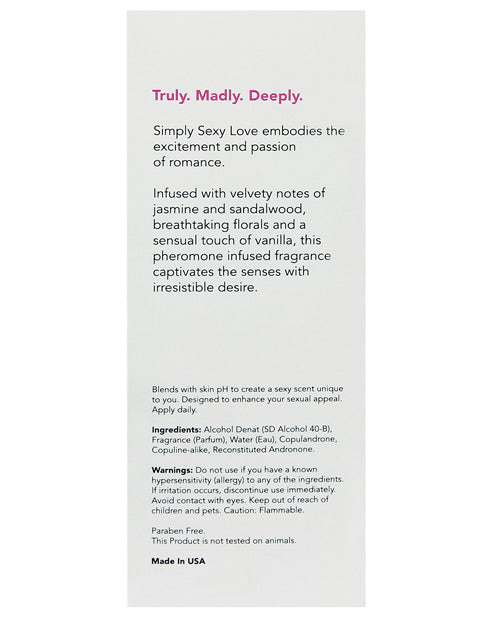 Simply Sexy Love Pheromone Infused Perfume - 10 Ml Bath & Body - Tophatter Daily Deals