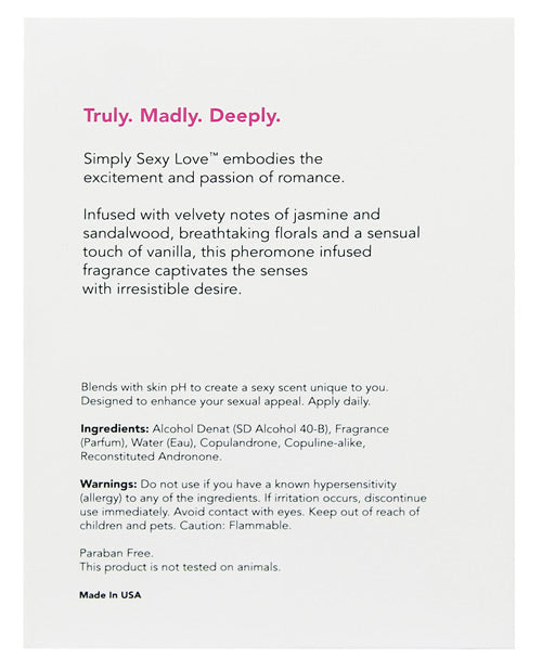 Simply Sexy Love Pheromone Infused Perfume - 100 Ml Bath & Body - Tophatter Daily Deals