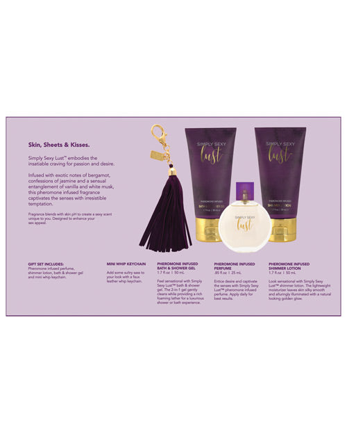 Simply Sexy Lust Pheromone Infused Perfume Gift Set Bath & Body - Tophatter Daily Deals