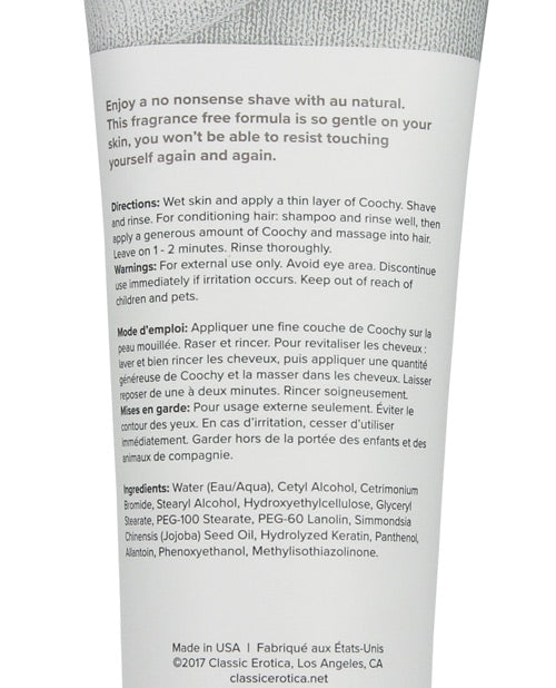 Coochy Shave Cream - 7.2 Oz Au Natural Bath & Body - Tophatter Daily Deals