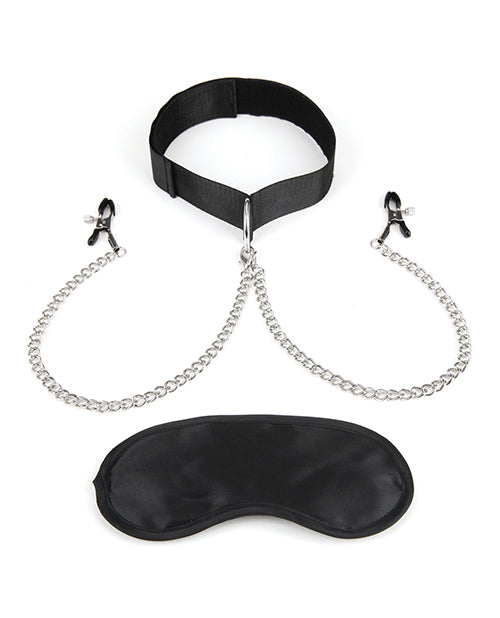 Lux Fetish Collar & Nipple Clamps Nipple Clamps - Tophatter Daily Deals