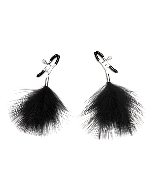 Lux Fetish Feather Nipple Clips Nipple Clamps - Tophatter Daily Deals