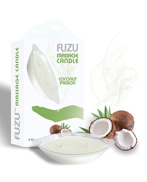 Fuzu Massage Candle - 4 Oz Coconut Passion Default Title Setting The Mood - Tophatter Daily Deals