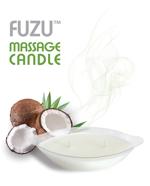 Fuzu Massage Candle - 4 Oz Coconut Passion Setting The Mood - Tophatter Daily Deals