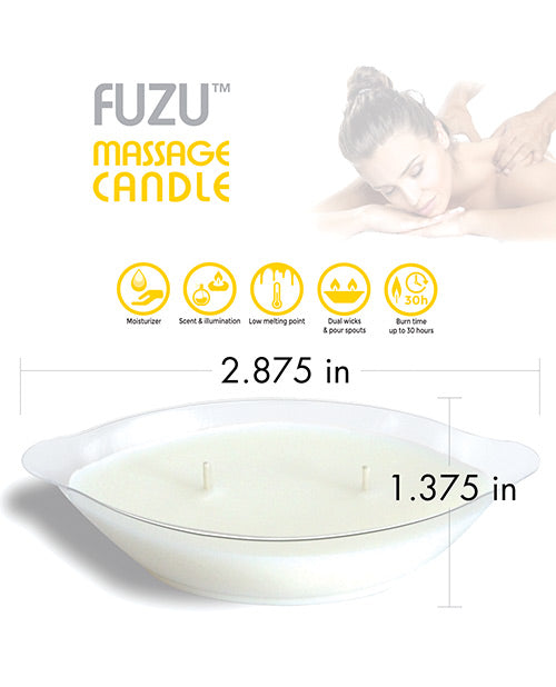 Fuzu Massage Candle - 4 Oz Fiji Dates & Lemon Peel Setting The Mood - Tophatter Daily Deals