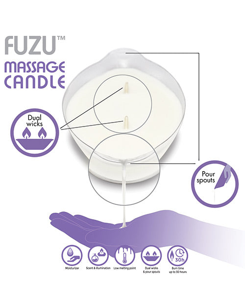 Fuzu Massage Candle - 4 Oz Lavender Mist Setting The Mood - Tophatter Daily Deals