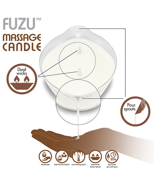 Fuzu Massage Candle - 4 Oz Warm Vanilla Sugar Setting The Mood - Tophatter Daily Deals