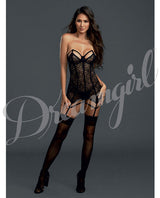 Lace Garter Slip W-thong Black Xl Default Title All Undergarments - Tophatter Daily Deals