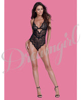 Simply Sexy Stretch Lace Unlined Teddy Black Sm Default Title All Undergarments - Tophatter Daily Deals