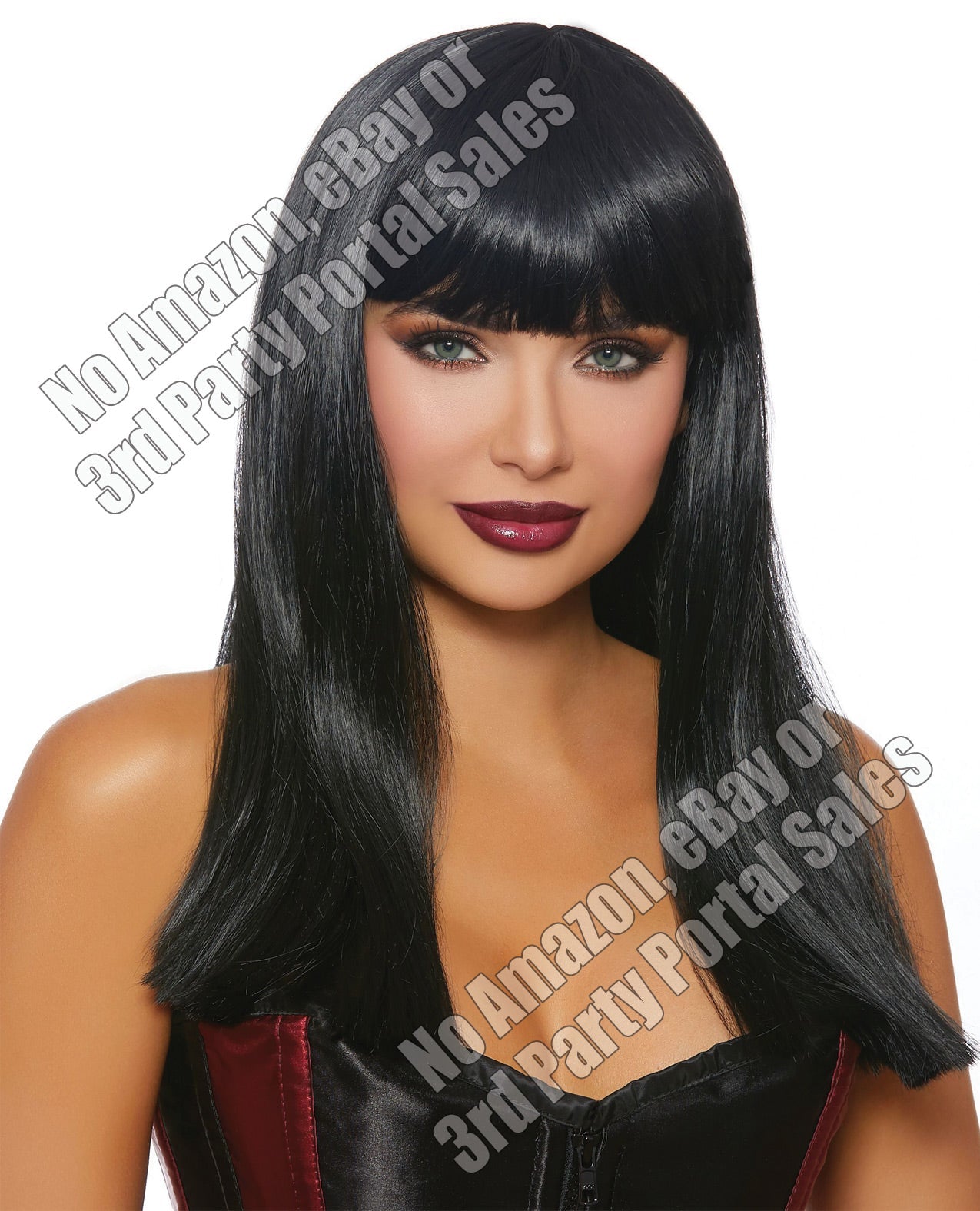 Long Straight Wig - Black Default Title Body Fun - Tophatter Daily Deals