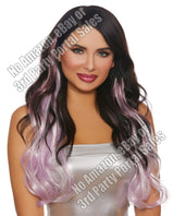 Long Wavy Layered 3 Pc Hair Extensions - Burgundy-pale Lavender Default Title Body Fun - Tophatter Daily Deals