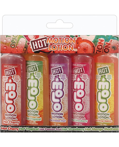 Hot Motion Lotion - 1 Oz Bottle Asst. Flavors Pack Of 5 Default Title Massage Oils, Lotions, Creams And Gels - Tophatter Daily Deals