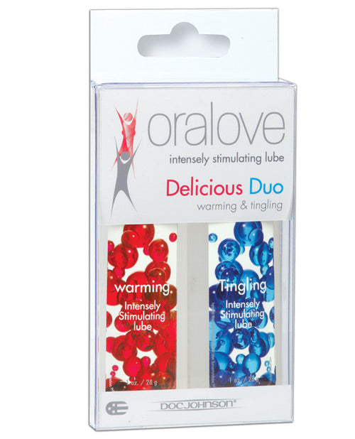 Oralove Delicious Duo Flavored Lube - Warming & Tingling Default Title Lubes - Tophatter Daily Deals