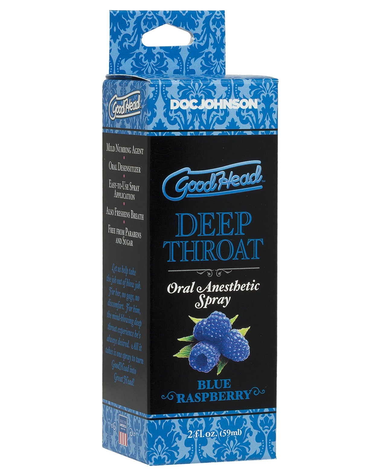 Goodhead Deep Throat Spray - Blue Raspberry Default Title Sexual Enhancers - Tophatter Daily Deals