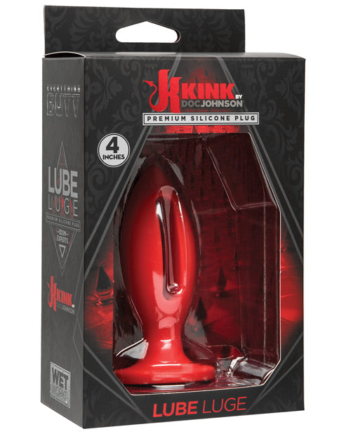 Kink Wet Works 4" Silicone Lube Luge Plug - Red Default Title Magic Wands - Tophatter Daily Deals