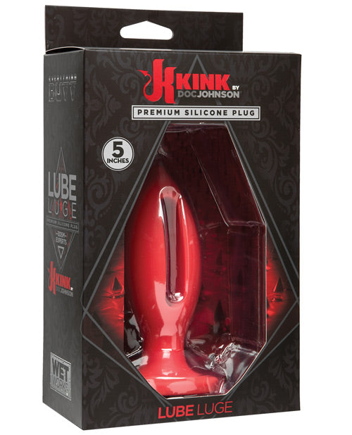 Kink Wet Works 5" Silicone Lube Luge Plug - Red Default Title Magic Wands - Tophatter Daily Deals