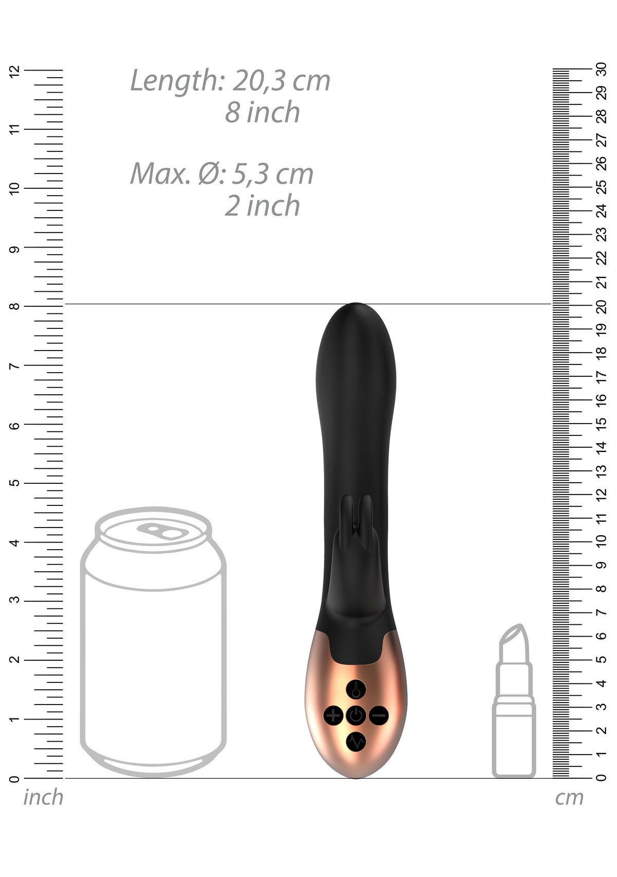 Shots Toys - Elegance - Opulent Heating Rabbit Vibrator - Black Sex Toy - Tophatter Daily Deals