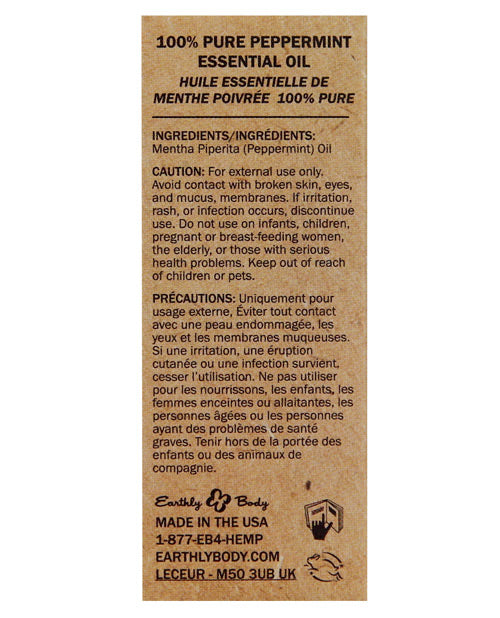 Earthly Body Pure Essential Oils - .34 Oz Peppermint Massage Oils, Lotions, Creams And Gels - Tophatter Daily Deals