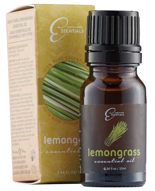 Earthly Body Pure Essential Oils - .34 Oz Lemongrass Default Title Massage Oils, Lotions, Creams And Gels - Tophatter Daily Deals