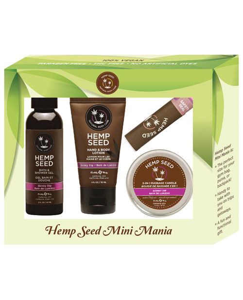 Earthly Body Hemp Seed Mini Mania Kit - Skinny Dip Default Title Setting The Mood - Tophatter Daily Deals