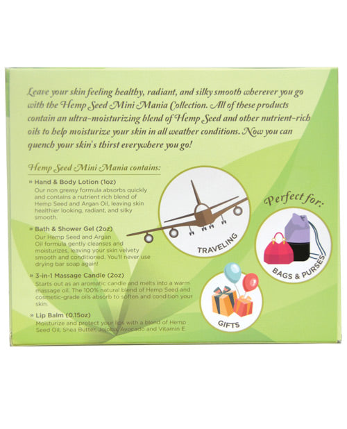 Earthly Body Hemp Seed Mini Mania Kit - Skinny Dip Setting The Mood - Tophatter Daily Deals