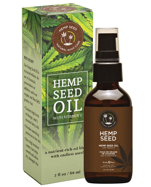 Earthly Body Hemp Seed Oil W-vitamin E - 2 Oz Default Title Massage Oils, Lotions, Creams & Gels - Tophatter Daily Deals