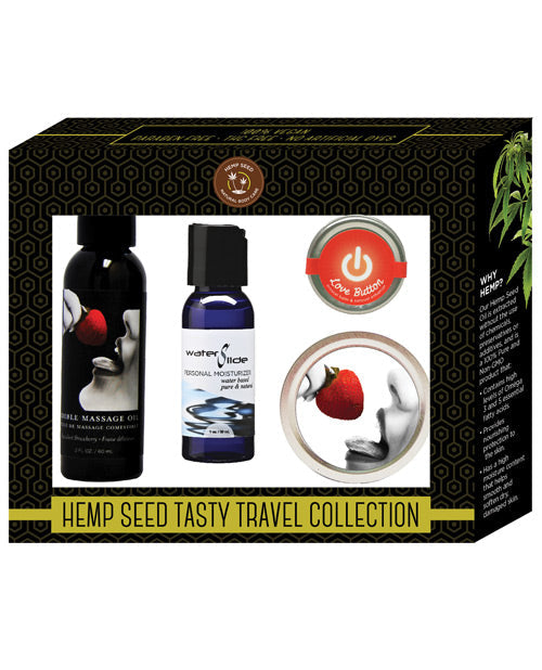 Earthly Body Hemp Seed Tasty Travel Collection - Strawberry Default Title Setting The Mood - Tophatter Daily Deals