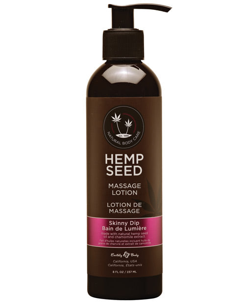 Earthly Body Hemp Seed Massage Lotion - 8 Oz Skinny Dip Default Title Massage Oils, Lotions, Creams & Gels - Tophatter Daily Deals