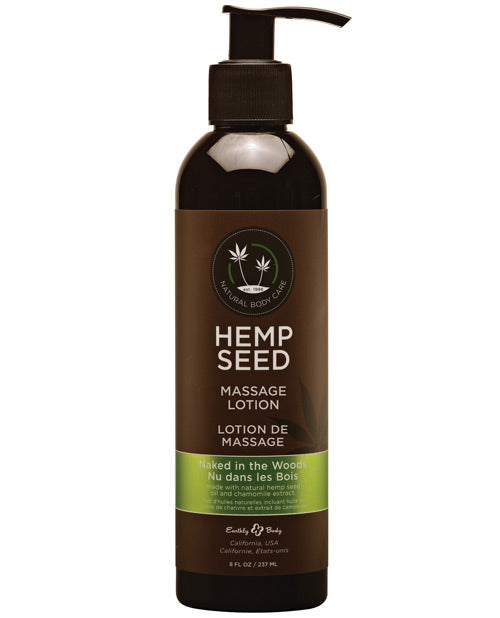 Earthly Body Hemp Seed Massage Lotion - 8 Oz Naked In The Woods Default Title Massage Oils, Lotions, Creams & Gels - Tophatter Daily Deals