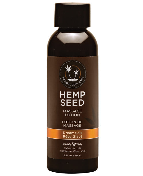 Earthly Body Hemp Seed Massage Lotion - 2 Oz Dreamsicle Default Title Massage Oils, Lotions, Creams & Gels - Tophatter Daily Deals