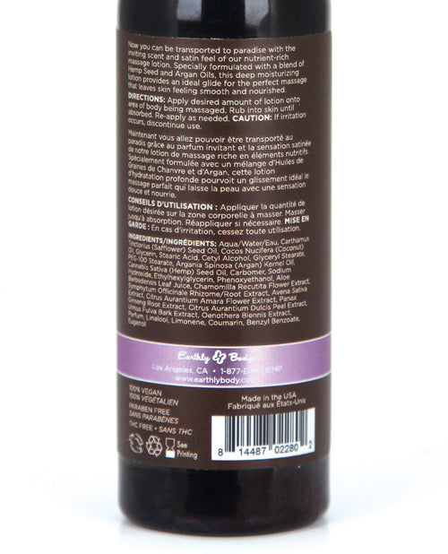 Earthly Body Hemp Seed Massage Lotion - 2 Oz Lavender Massage Oils, Lotions, Creams & Gels - Tophatter Daily Deals
