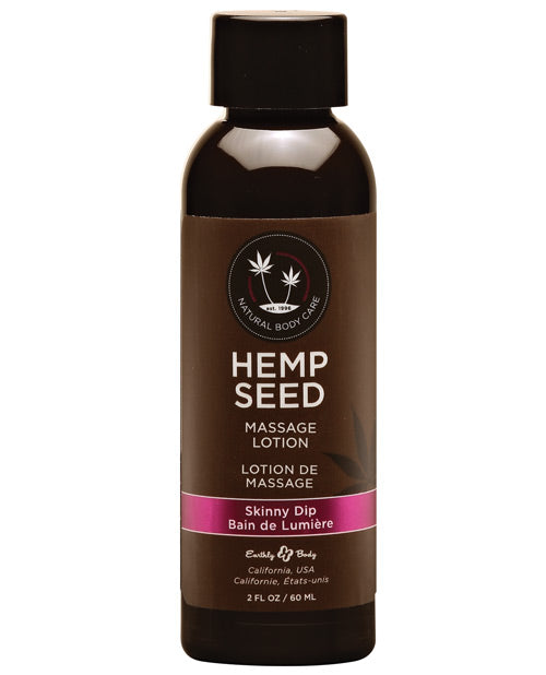 Earthly Body Hemp Seed Massage Lotion - 2 Oz Skinny Dip Default Title Massage Oils, Lotions, Creams & Gels - Tophatter Daily Deals