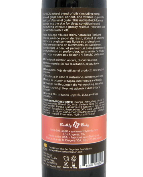 Earthly Body & Massage Oil - 8 Oz Isle Of You Massage Oils, Lotions, Creams And Gels - Tophatter Daily Deals