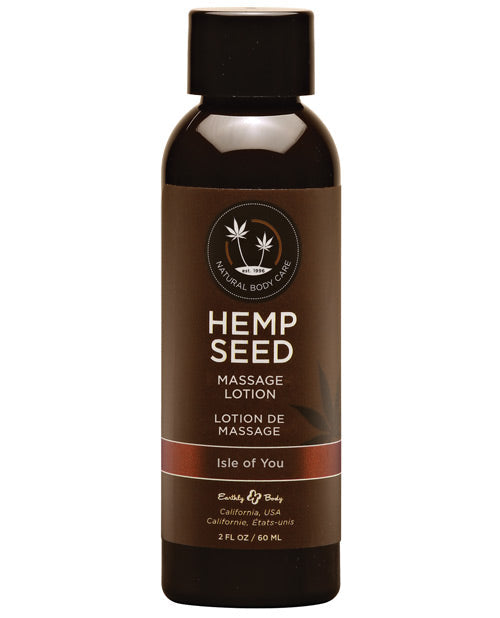 Earthly Body Hemp Seed Massage Lotion - 2 Oz Isle Of You Default Title Massage Oils, Lotions, Creams & Gels - Tophatter Daily Deals
