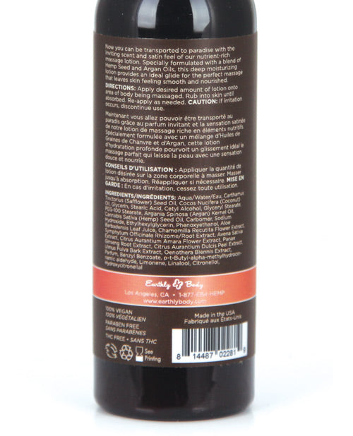 Earthly Body Hemp Seed Massage Lotion - 2 Oz Isle Of You Massage Oils, Lotions, Creams & Gels - Tophatter Daily Deals