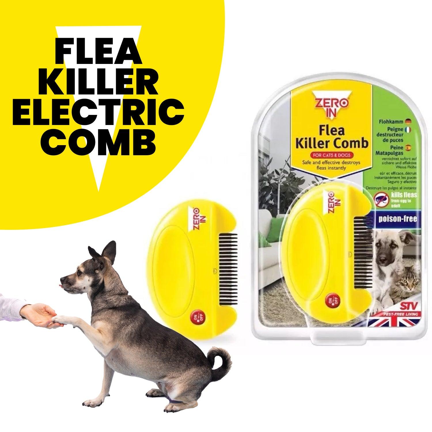 Electric Flea Combs - Flea Killer Electric Comb for Pet Cats Dogs Kills Eggs Fleas Safe Effective No Chemical Comb Personal Care - Tophatter Daily Deals