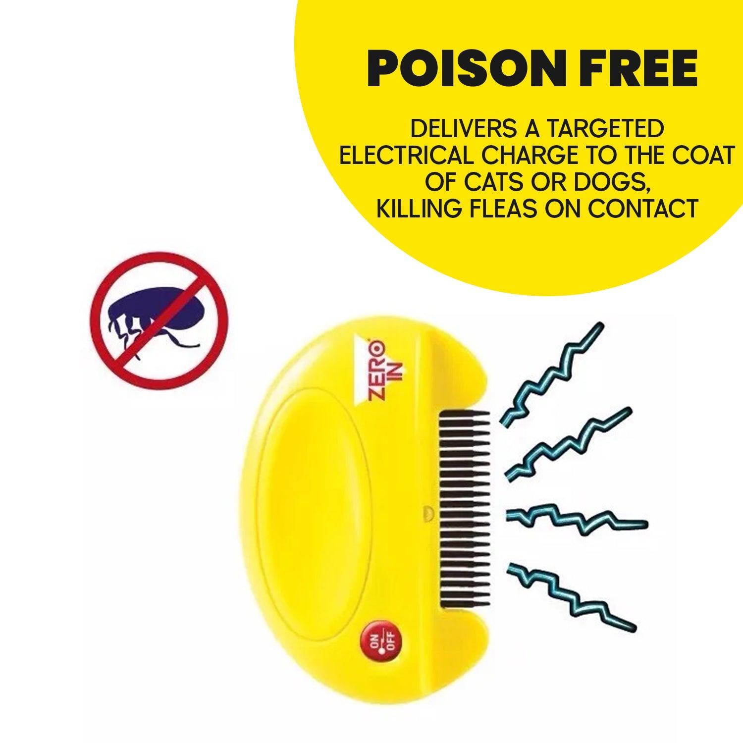 Electric Flea Combs - Flea Killer Electric Comb for Pet Cats Dogs Kills Eggs Fleas Safe Effective No Chemical Comb Personal Care - Tophatter Daily Deals