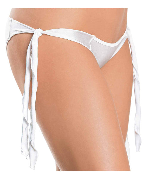 Flutter Sides Rouched Back Bikini White O-s Default Title Undergarments - Tophatter Daily Deals
