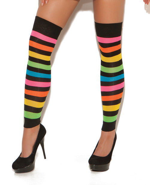 Neon Stripes Leggings Multi Color O-s Default Title Undergarments - Tophatter Daily Deals
